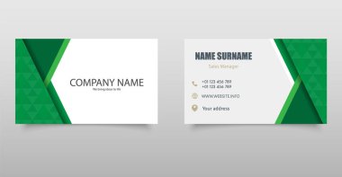 Soyut yeşil kart tasarımı modern vektör şablonu. Düzenlenebilir dosya