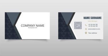 Gri tonlu çokgen kart