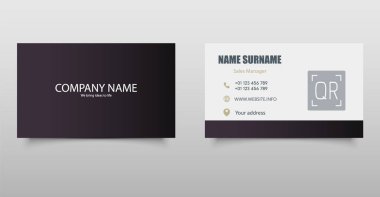 Kartvizit tasarımı şablonu. Düzenlenebilir dosya