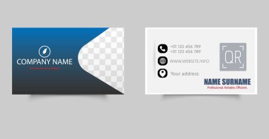 Kartvizit tasarım şablonu, temiz iş kartı şablonu, kartvizit. Düzenlenebilir dosya