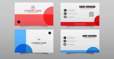 Ziyaret kartı. Modern Tasarımlı Şirket Kartı Şablonu. Düzenlenebilir dosya