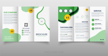 Organik Çiftlik Tri Katlama broşürü ya da tarım tarım broşürü. Düzenlenebilir dosya