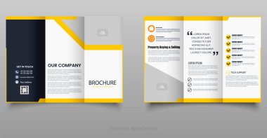 Dijital Pazarlama Ajansı üç katlı broşür tasarımı. Ticari Pazarlama Üç katlı broşür tasarımı