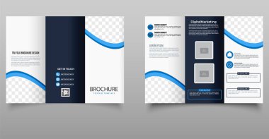Şirket üç katlı broşür. Modern, yaratıcı ve profesyonel. Vektör dosyası.