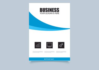 Profesyonel iş broşürü broşürü afiş afişi poster tasarımı a4 şablonu. Broşür, Yıllık Rapor 'a uyarlaması kolay