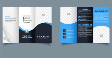 Modern Kurumsal Broşür Şablonu. Yazdırma ve dijital kullanım için tamamen özelleştirilebilir ve uygun.
