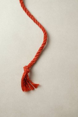 Japon köleliği ve shibari sanatı için doğal halatla güzellik.