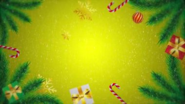 Köknar ağacı ve karlı Noel arkaplanı