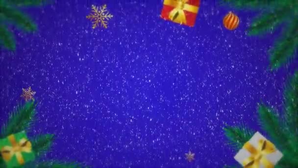 Sfondo Natale Con Abete Neve — Video Stock