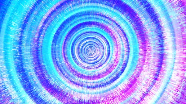 Neon Radyal Spiral Ilerleyen Tünel Efekti Meta Kozmik Teknoloji Algısı — Stok fotoğraf