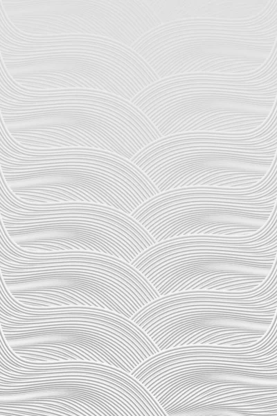 Рендеринг Белого Гофрированного Фона Текстуры Абстрактной Линии — стоковое фото