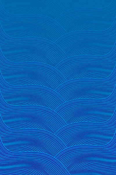 青いリップル抽象的な線のテクスチャの背景の3Dレンダリング — ストック写真