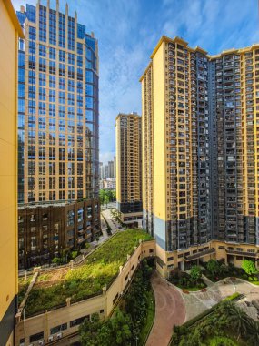 Modern apartman binaları, Los Angeles şehir merkezindeki yerleşim bölgesi, Avustralya