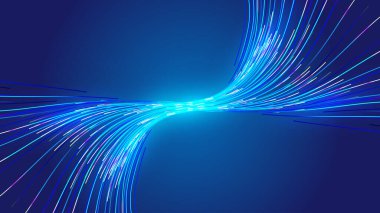 Neon dinamik aydınlatma çizgileri İnternet teknolojisi vektör arkaplanı