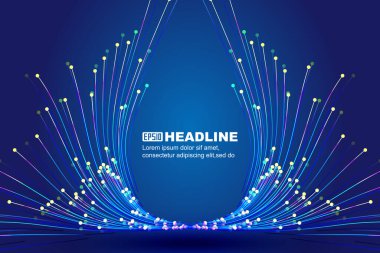 Soyut renkli simetrik ıraksak nokta - çizgi vektör grafik arkaplanı