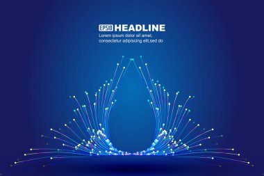 Soyut renkli simetrik ıraksak nokta - çizgi vektör grafik arkaplanı