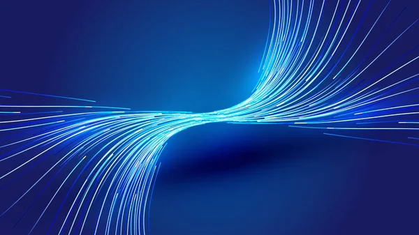 蓝色动态发光线Internet技术矢量背景 — 图库矢量图片