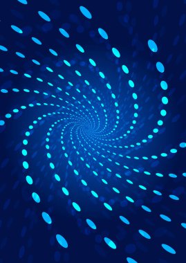 Noktalar perspektif uzay spiral arkaplanı oluşturur.