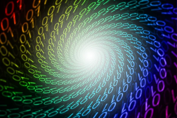 Spiral Internet Büyük Veri Arkaplanı Numaradan Oluşur — Stok fotoğraf