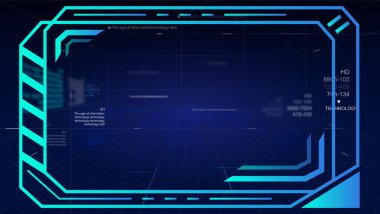 Mavi devre karesi, bilim-kurgu alanı internet teknolojisi vektör arkaplanı.