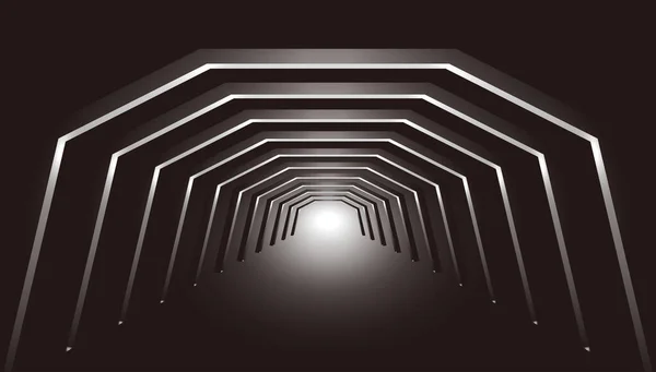 Rendu Espace Passage Couloir Avec Texture Gris Argenté Avenir — Image vectorielle