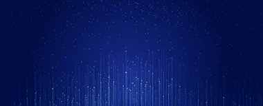 Noktalı çizgilerin soyut arkaplanı, yıldızlı gökyüzü, büyük veri kavramı.