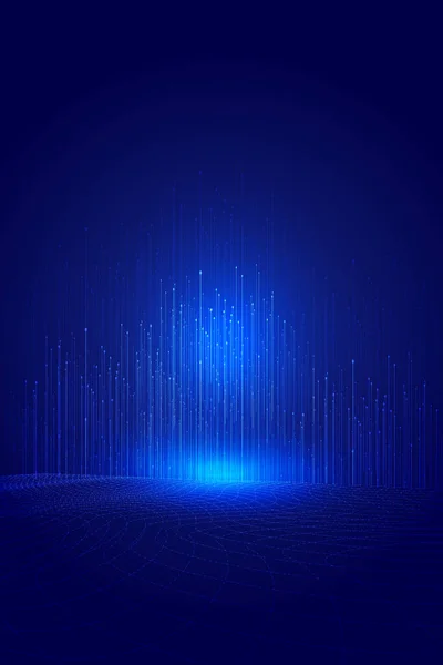 Μπλε Διακεκομμένη Γραμμή Χώρο Μεγάλα Δεδομένα Διαδίκτυο Τεχνολογία Διάνυσμα Φόντο — Διανυσματικό Αρχείο