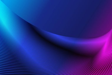 Parlak neon gradyan çizgileri, teknoloji poster arkaplanı.