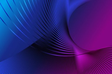 Parlak neon gradyan çizgileri, teknoloji poster arkaplanı.