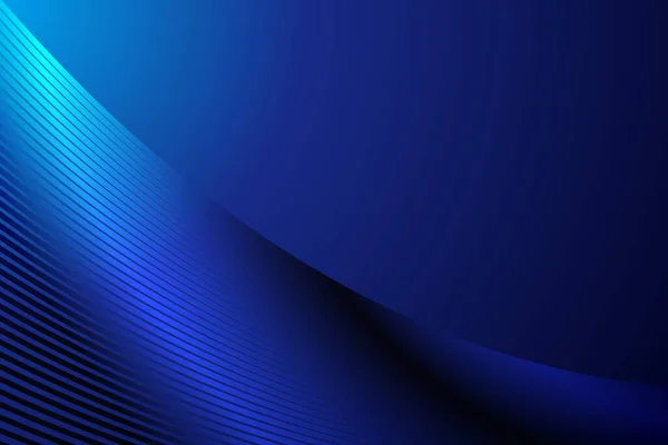 Líneas Gradiente Brillante Azul Oscuro Fondo Vector Póster Tecnología — Vector de stock