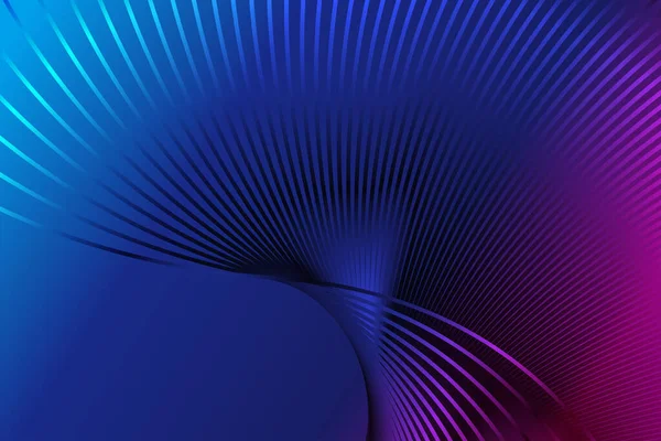Glowing Neon Differential Lines Tech Poster Vector Background — 스톡 벡터