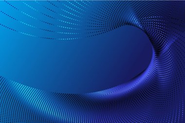 Mavi gradyan nokta çizgileri, teknoloji poster arkaplanı.