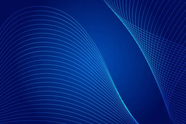 Líneas Elegantes Azules Fondo Abstracto Tecnología Internet — Vector de stock