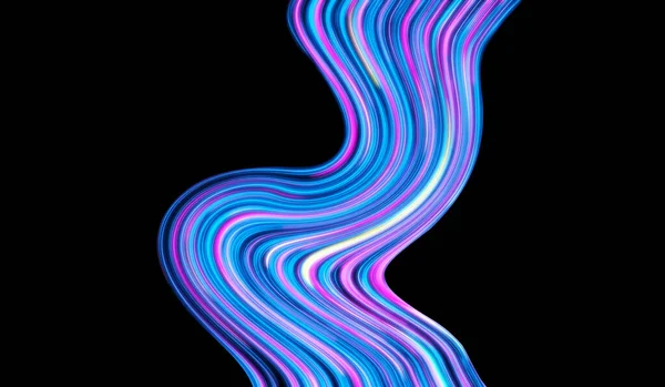 Renkli Çizgiler Holografik Gökkuşağı Dalgaları Soyut Desenli Arka Plan — Stok fotoğraf