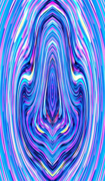 Holograficzna Tęczowa Fala Świecąca Płynna Fraktalna Abstrakcyjna Tekstura — Zdjęcie stockowe