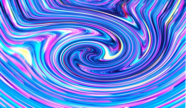 ホログラフィックティンセル虹波 流れる液体フラクタル抽象的なテクスチャ — ストック写真