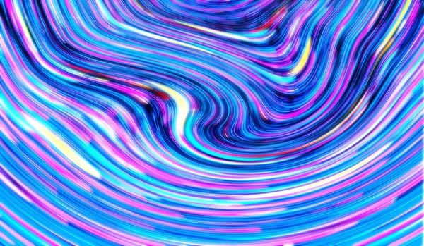 全息金银花彩虹波 流动液体分形抽象纹理 — 图库照片