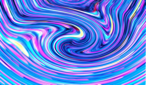 Голографічна Хвиля Мішури Веселки Тече Рідка Фрактальна Абстрактна Текстура — стокове фото