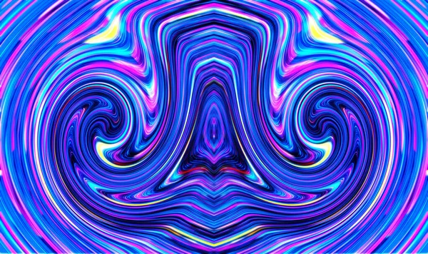 Holografische Tinsel Regenbooggolf Vloeiende Vloeibare Fractal Abstracte Textuur — Stockfoto