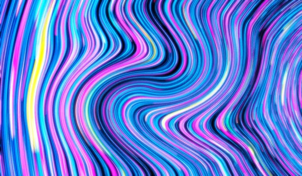Renkli Çizgiler Holografik Gökkuşağı Dalgaları Soyut Desenli Arka Plan — Stok Vektör