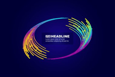 Renkli çizgiler, soyut grafik poster arkaplanı.