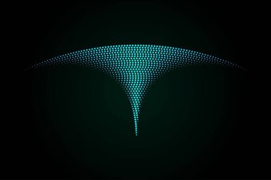 Mavi çizgiler soyut harf T figürünü oluşturur.