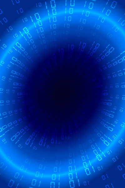 Digitální Složení Spirálového Whirlpoolu Internet Technologie Velká Data Pozadí — Stockový vektor