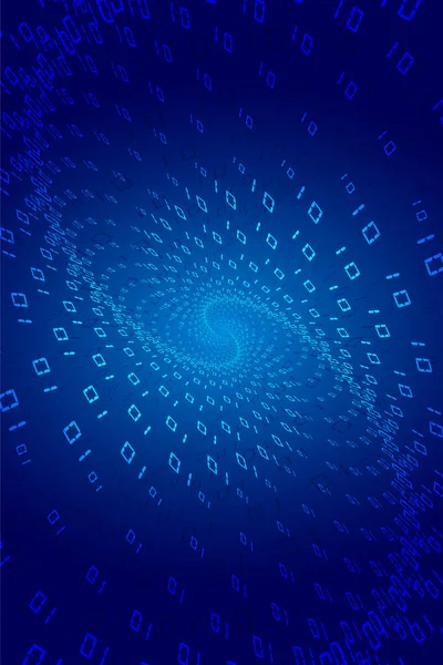 Digital Forma Espiral Tecnología Internet Big Data Fondo — Vector de stock