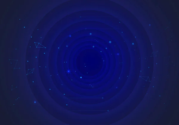 Les Points Les Lignes Les Cercles Constituent Tourbillon Cosmique Contexte — Image vectorielle
