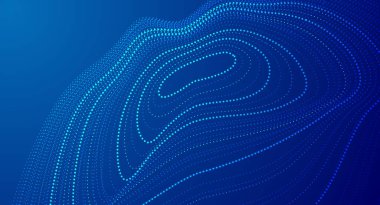 Dalga bobini internet teknolojisi noktalı parçacıkların büyük veri vektör arkaplanı