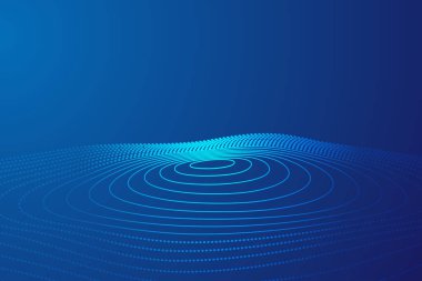 Dalga bobini internet teknolojisi noktalı parçacıkların büyük veri vektör arkaplanı