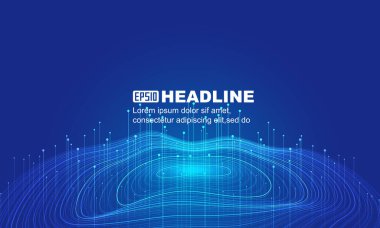 spiral çizgi ve yükselen ışınlar internet büyük veri vektör arkaplanı