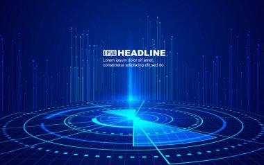 Çizgi devre platformu ve iletim hattı, İnternet teknolojisi vektör arkaplanı
