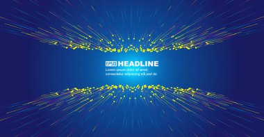 Renk nokta çizgisi simetrik olarak internet teknolojisinin büyük veri vektör arkaplanını yakınlaştırır